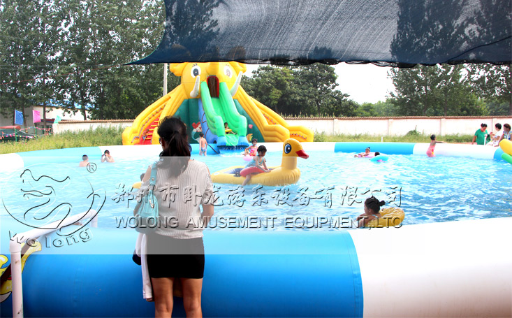 圓形充氣水池直徑16米20米多種規格充氣水池游泳池