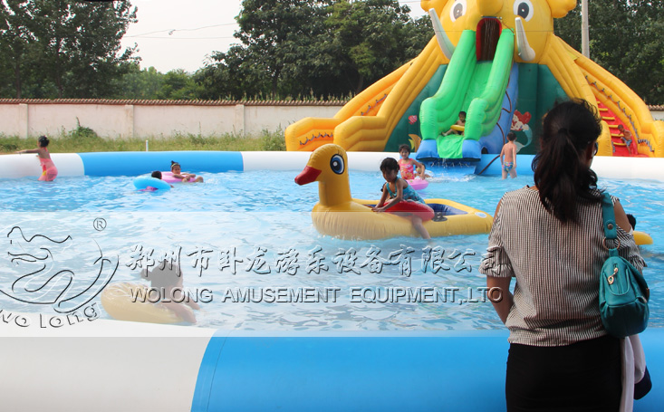 圓形充氣水池直徑16米20米多種規格充氣水池游泳池