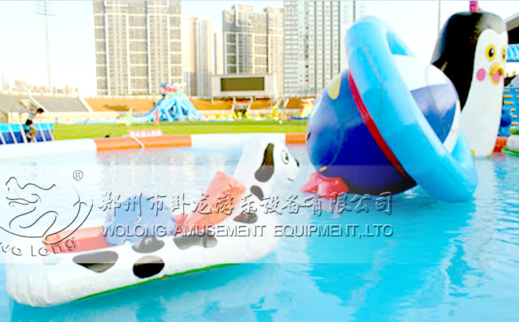 黑點狗趣味水上漂浮物兒童嬉水休閑運動水上游樂設施