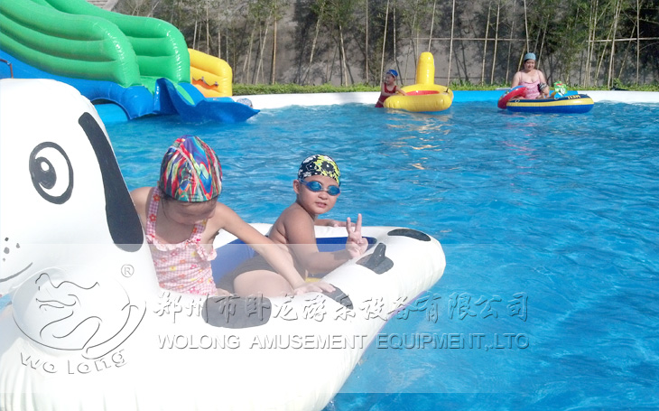 黑點狗趣味水上漂浮物兒童嬉水休閑運動水上游樂設施