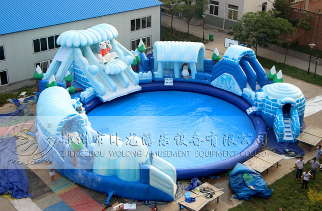 冰雪世界充氣水滑梯