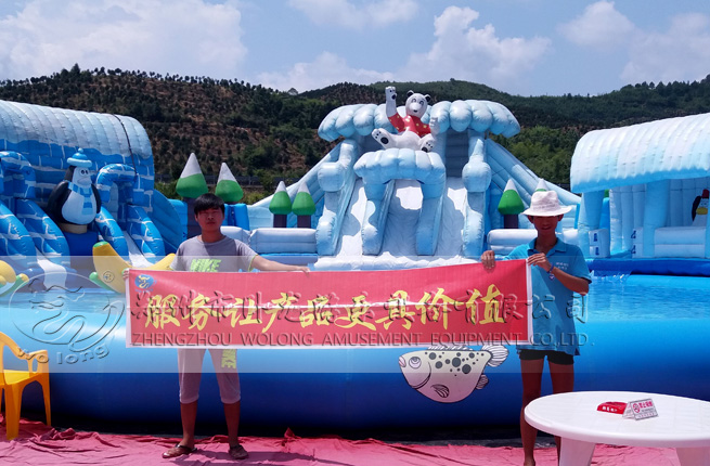 冰雪世界充氣水滑梯