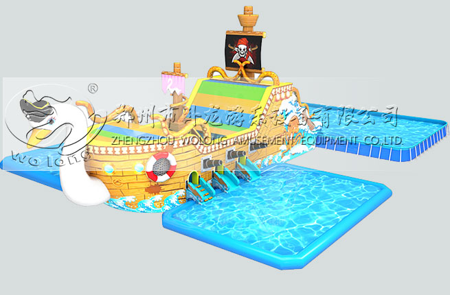 充氣水滑梯_充氣水上樂園,海盜主題水樂園_支架游泳池_充氣游泳池_支架水池_動(dòng)漫水世界_鄭州市臥龍游樂設(shè)備有限公司
