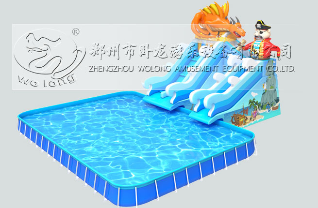 充氣水滑梯_充氣水上樂園,海盜主題水樂園_支架游泳池_充氣游泳池_支架水池_動漫水世界_鄭州市臥龍游樂設(shè)備有限公司